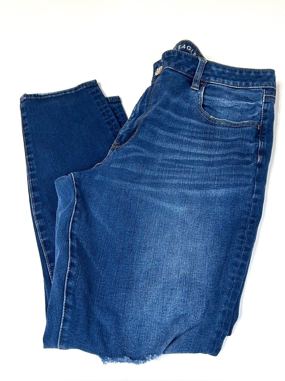 American Eagle Women’s Plus Size 18 Hi Rise Jegging Distressed Stretch #1358